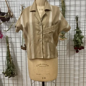 Blouse rayures beiges