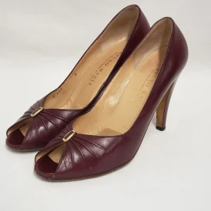 Escarpins bouts ouverts bourgogne