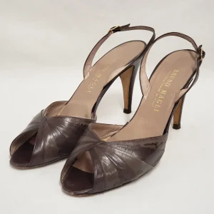 Escarpins à bouts ouverts taupe