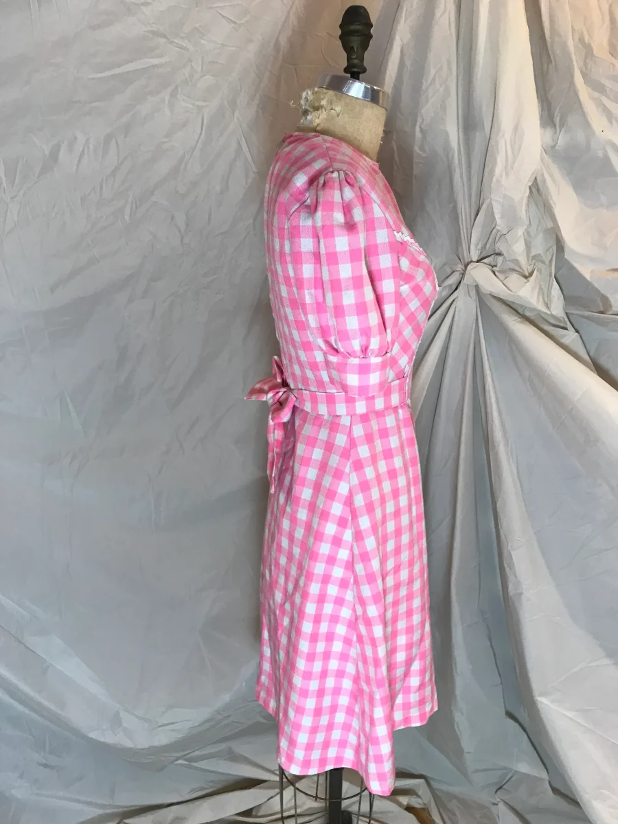 Robe carreaux rose/blanc – Image 4