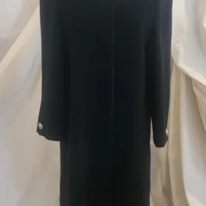 Long manteau de laine noir