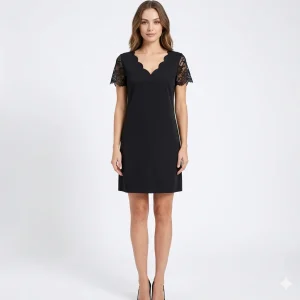 Robe Chic Dentelle Et Volants