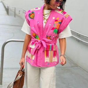 Veste sans manches BRAZIL Rose