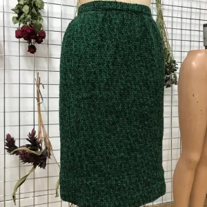 Jupe tailleur verte en tweed