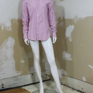 Chemise carreautée rose et verte