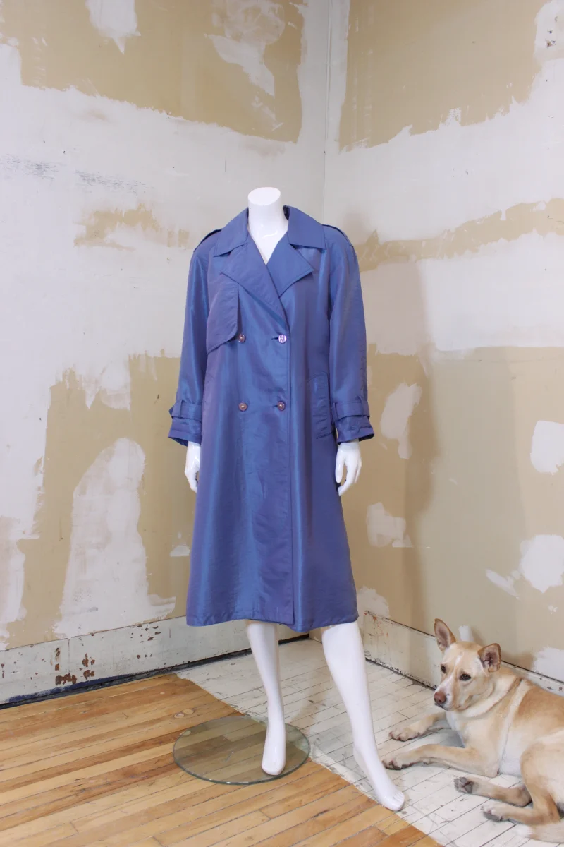 Trench coat bleu acier RUE GRENELLE