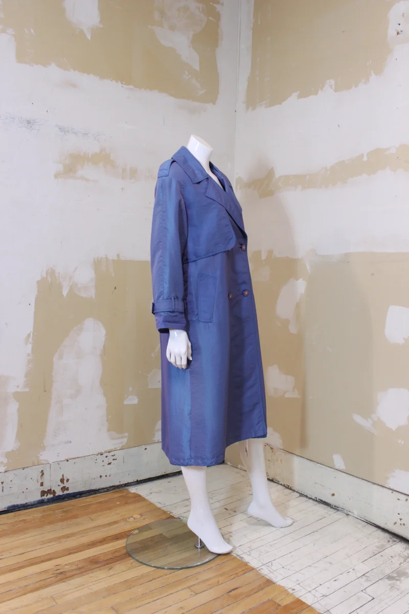 Trench coat bleu acier RUE GRENELLE – Image 3