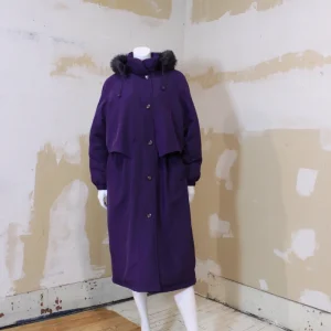 Manteau long mauve