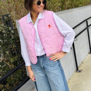 Veste sans manche AMOUR Rose