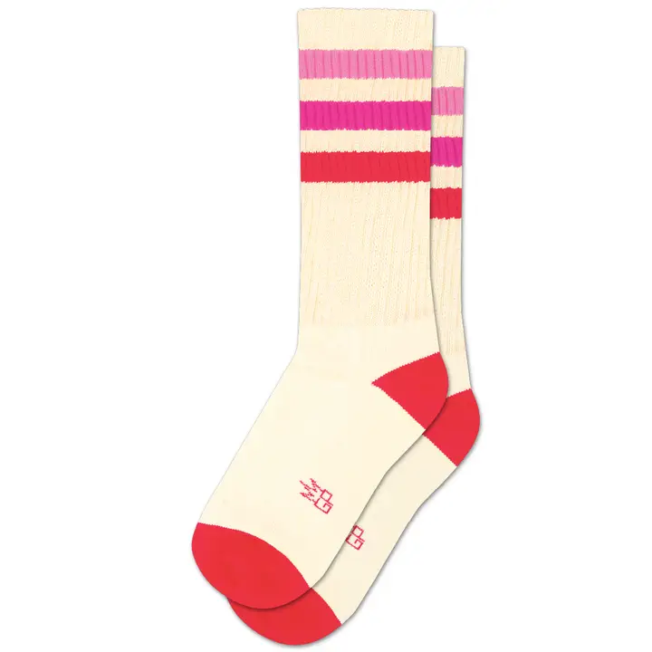 Marcia retro gym socks à rayures roses – Image 7