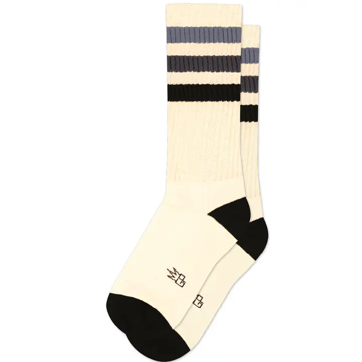 Mike retro gym socks à rayures noires – Image 6