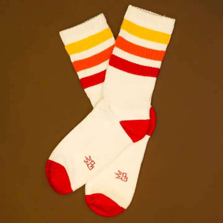 Tiger retro gym socks à rayures oranges – Image 5