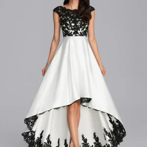 Robe De Bal Chic Bicolore Élégante