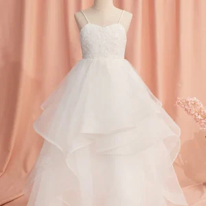 Robe Enfant Tulle À Volants Élégants