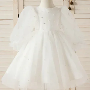 Robe De Fête En Tulle Perlée