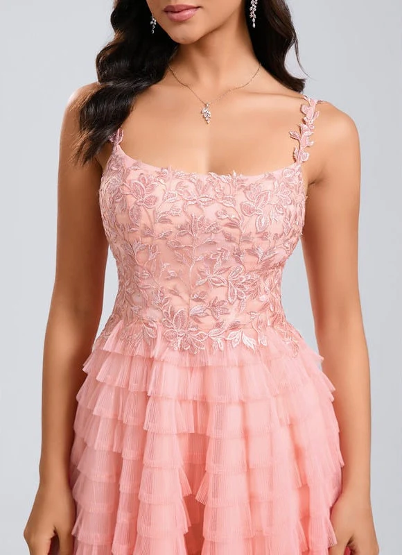 Robe De Bal Tulle Froncée Rose – Image 6