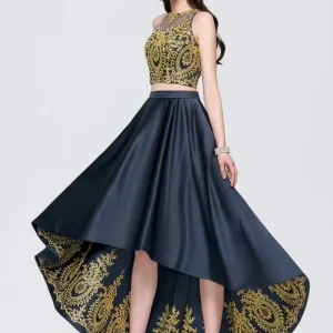 Robe De Bal Asymétrique Dorée