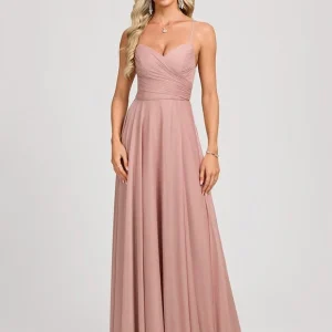 Robe Bal Rose Cœur Fluide