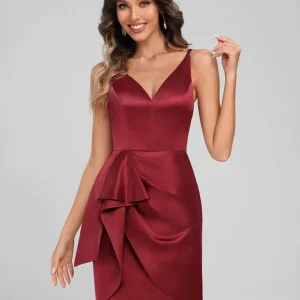 Robe De Bal Bordeau Chic