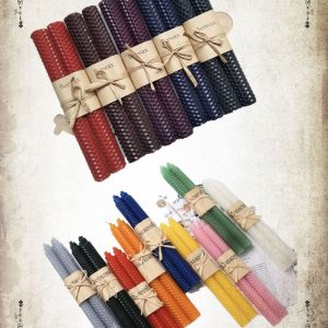 Chandelle Cire d'abeille de couleur pour rituel