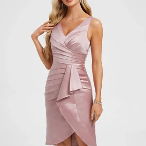 Robe Fourreau Rose Poudré