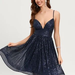 Robe De Bal Scintillante Marine