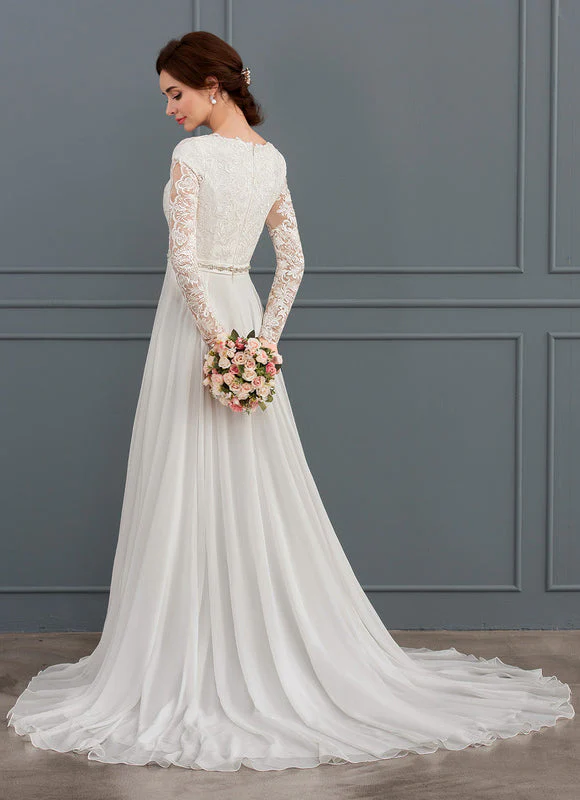 Robe Nuptiale Romantique À Manches Longues – Image 7