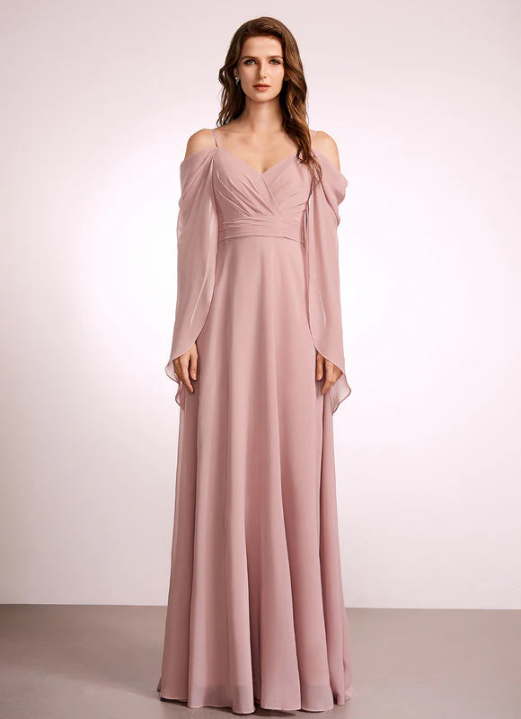 Robe Fluide Rose Poudré À Fente – Image 4