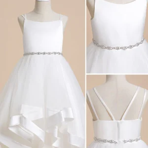 Robe Enfant Satinée Avec Tulle.