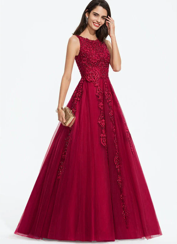Robe De Bal Bordeaux Élégante – Image 6