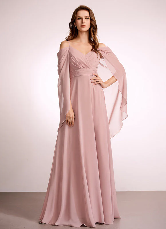 Robe Fluide Rose Poudré À Fente – Image 3