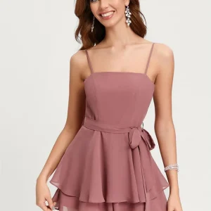 Robe De Bal Combinaison Chic En Mousseline