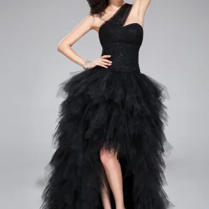 Robe De Bal Tulle Asymétrique Élégante