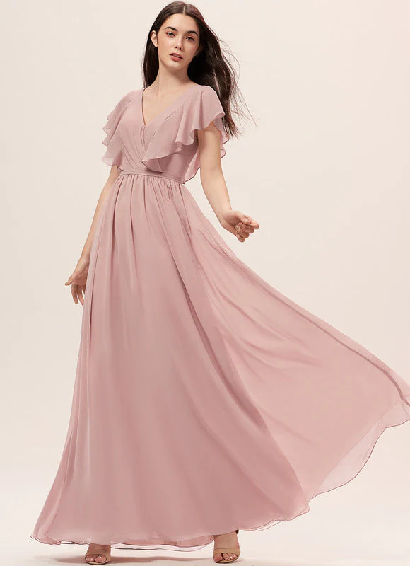 Robe Fluide Rose Poudré À Fente – Image 5