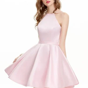 Robe De Bal De Bal En Satin Rose