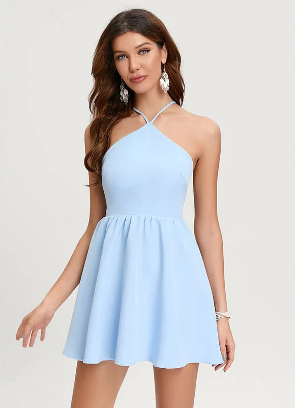 Robe De Bal Bleu Ciel Élégante – Image 3