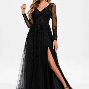 Robe De Bal Tulle Élégante Noire
