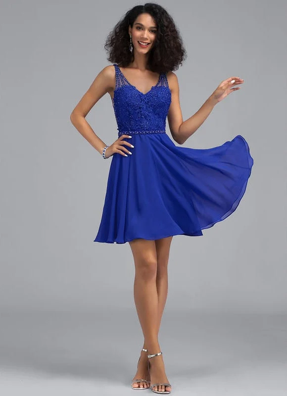 Robe De Bal Bleu Poudré Chic – Image 5