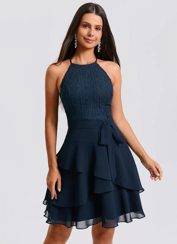 Robe De Bal À Volants Marine