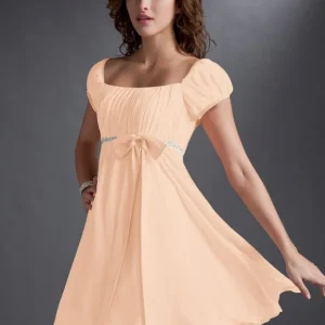 Robe De Bal Mousseline Pêche