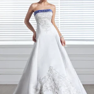 Robe De Mariee Bleu Et Blanche