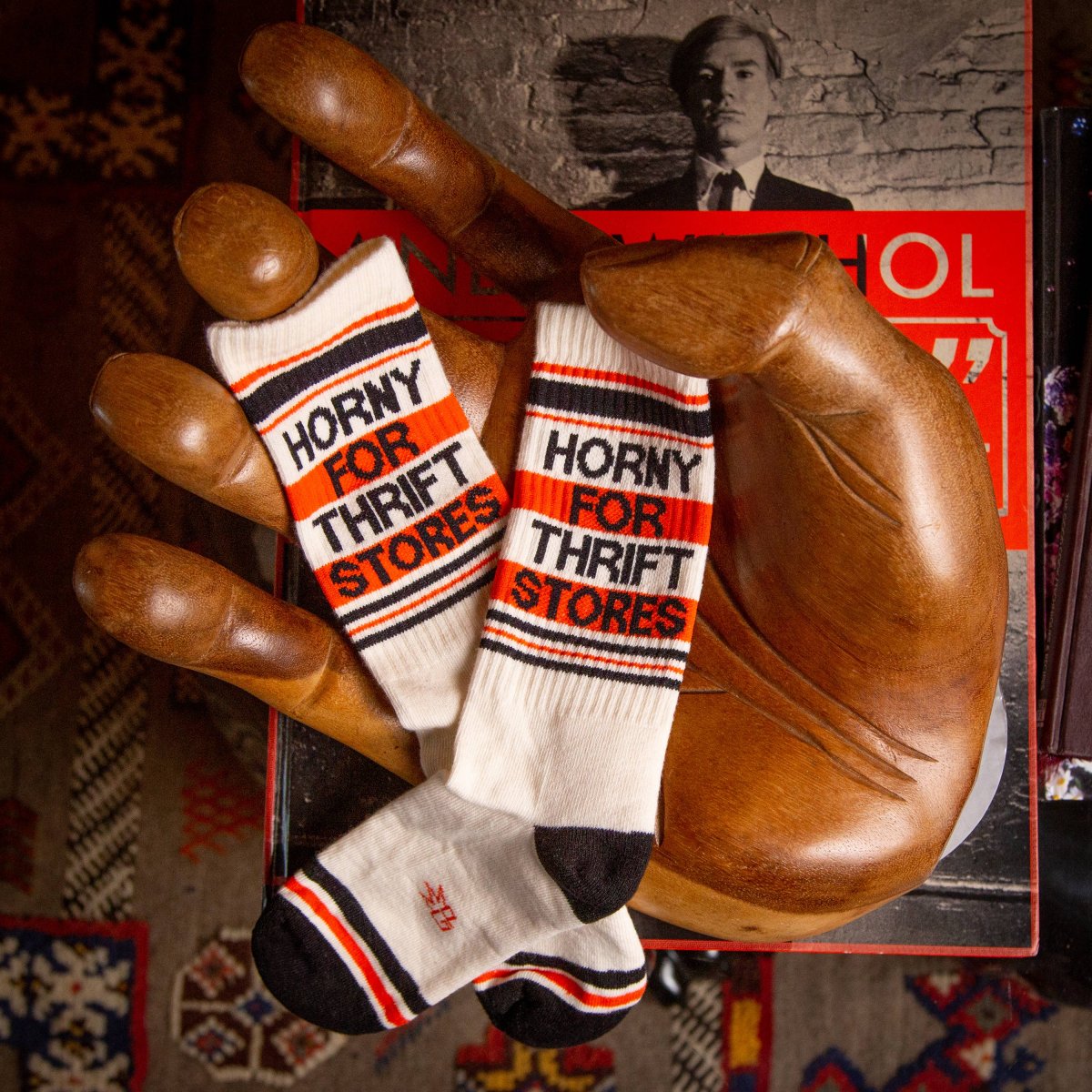 Chaussettes de sport "Horny For Thrift Stores" – Image 3