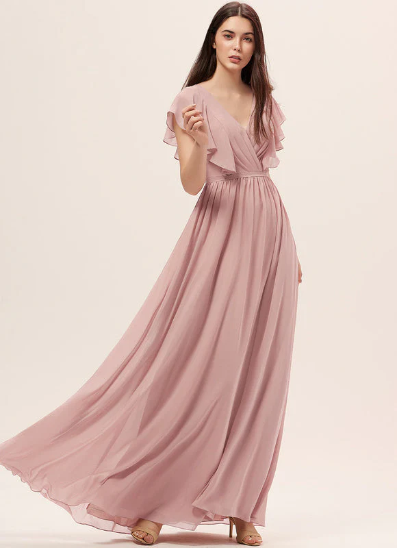 Robe Fluide Rose Poudré À Fente – Image 4