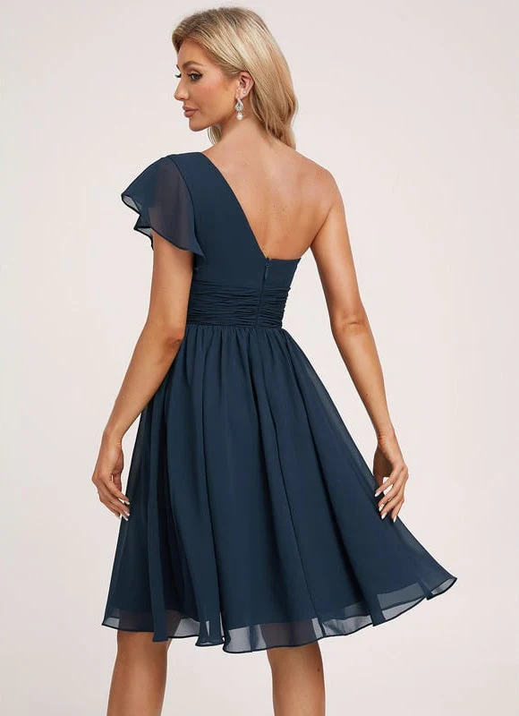 Robe De Bal Asymétrique Marine – Image 5