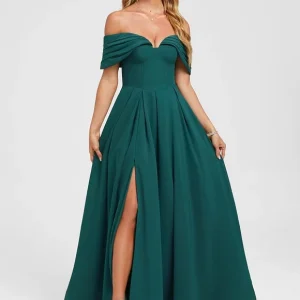 Robe De Bal Mousseline Émeraude