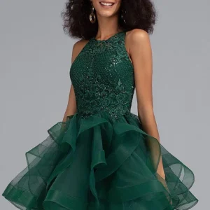 Robe De Bal Tulle Festonnée