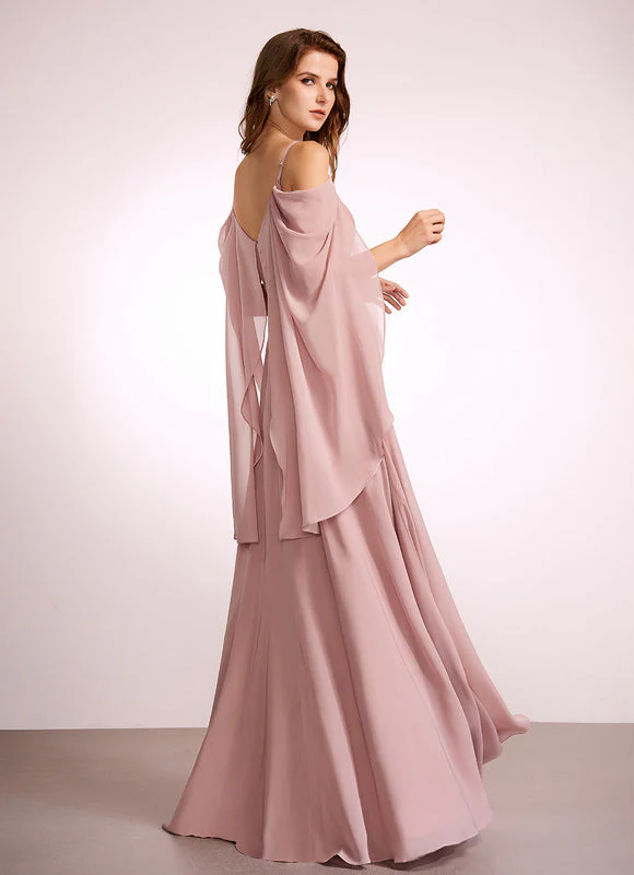 Robe Fluide Rose Poudré À Fente – Image 5