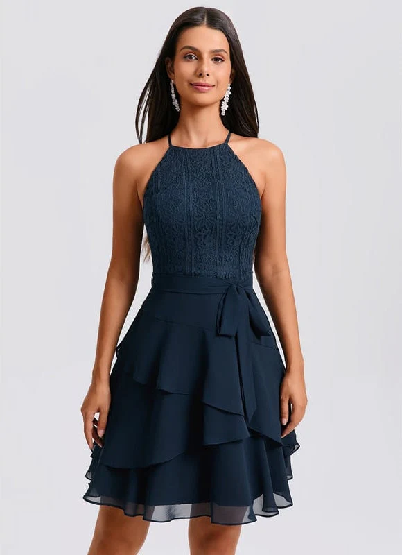 Robe De Bal À Volants Marine – Image 5