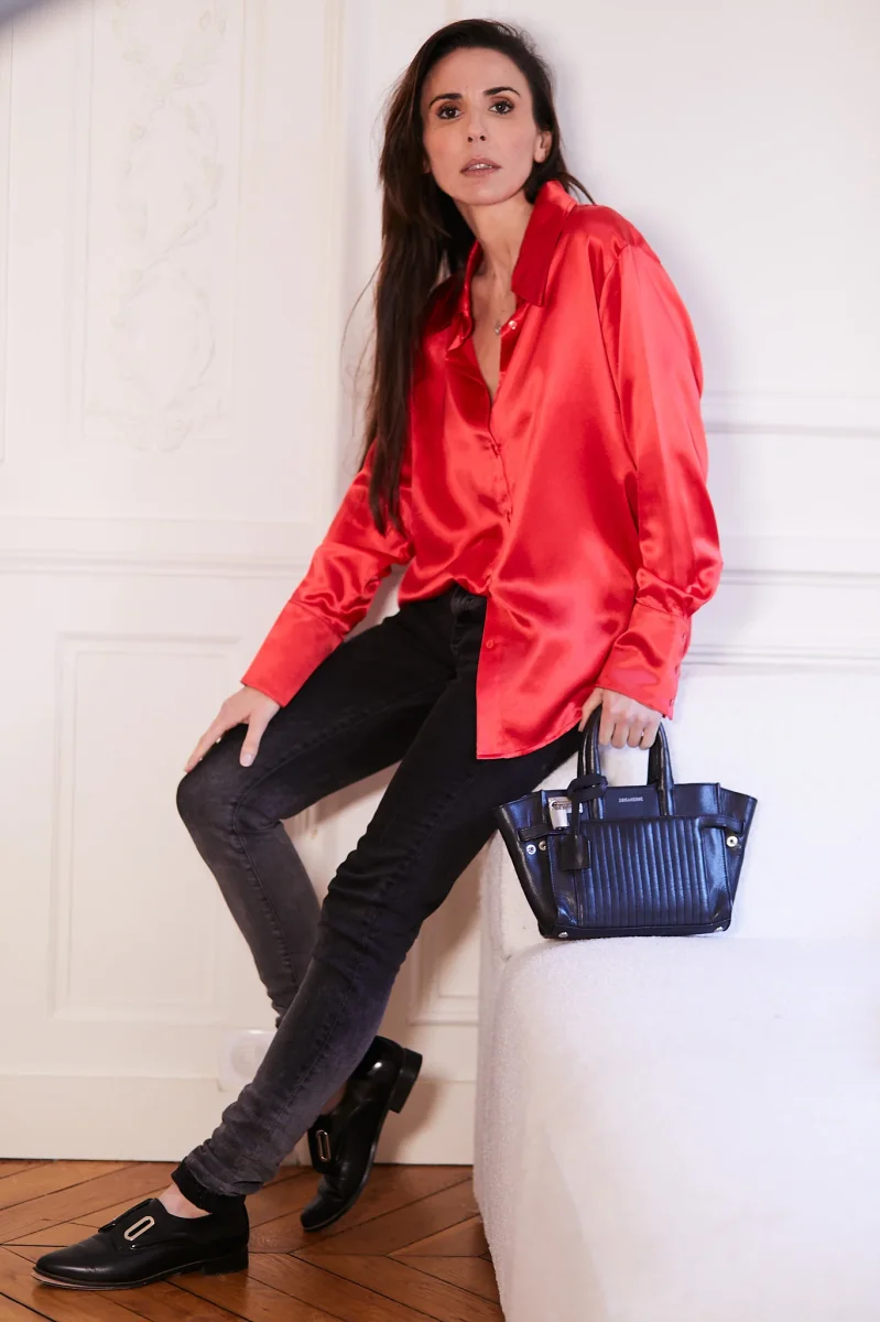 Chemise Léa oversize en Soie – Image 2