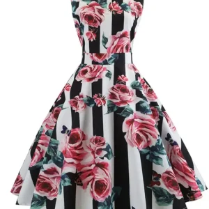Robe Rockabilly Rayures